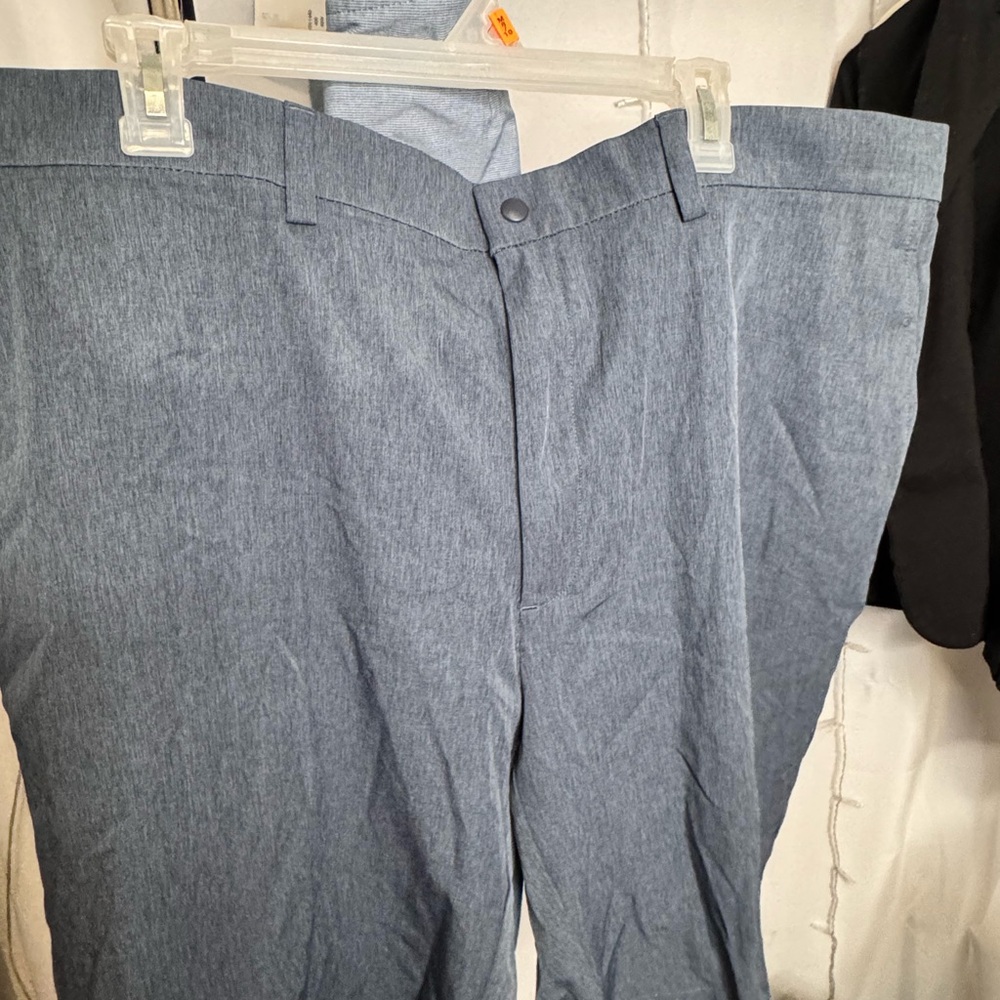 Haggar Light Blue Flat-Front Dress Pants